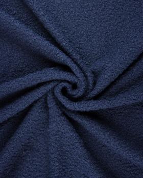Boucle Swirl Fabric Wool Effect Navy Blue - Tissushop
