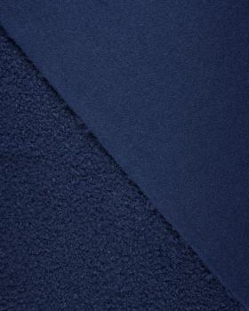 Boucle Swirl Fabric Wool Effect Navy Blue - Tissushop