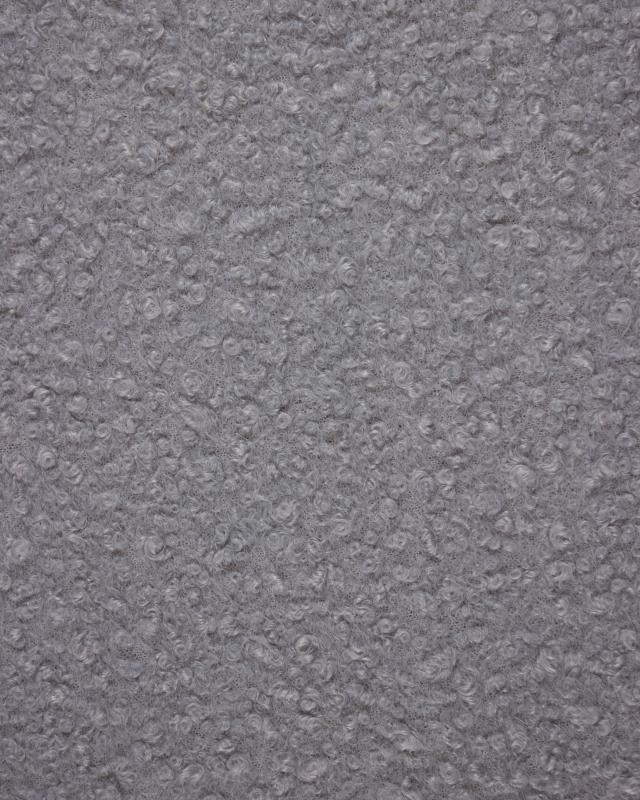 Boucle Swirl Fabric Wool Effect Light Grey - Tissushop