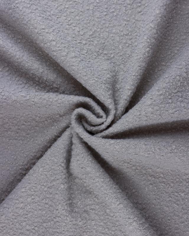 Boucle Swirl Fabric Wool Effect Light Grey - Tissushop
