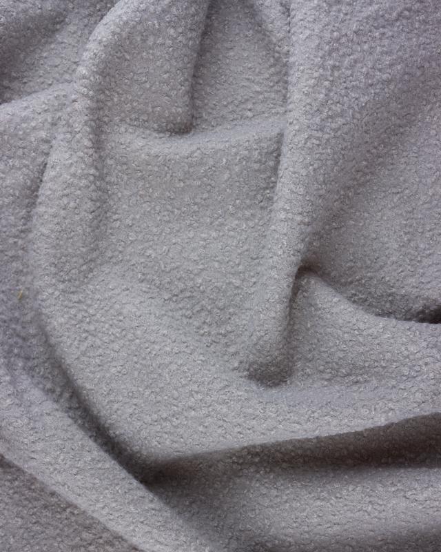 Boucle Swirl Fabric Wool Effect Light Grey - Tissushop