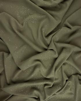 Tissu polyester fluide à paillettes Kaki - Tissushop