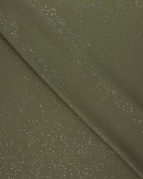 Tissu polyester fluide à paillettes Kaki - Tissushop