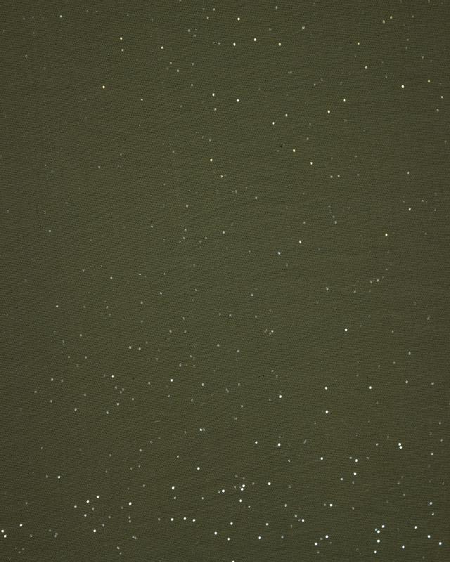 Tissu polyester fluide à paillettes Kaki - Tissushop