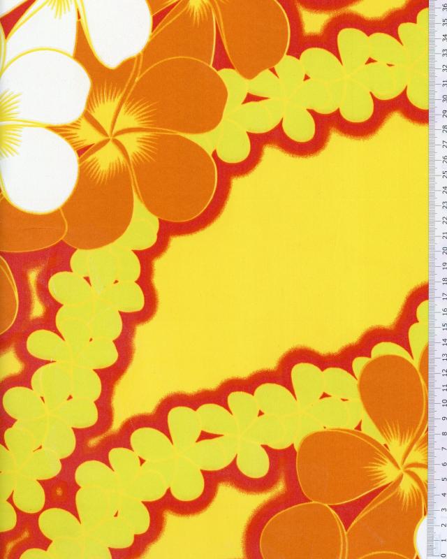 Polynesian Fabric KATAI Yellow - Tissushop