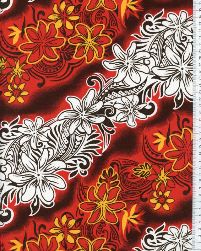 Polynesian Fabric KARI Red - Tissushop