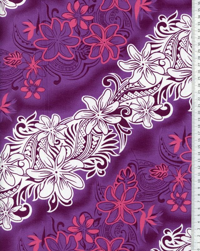 Polynesian Fabric KARI Purple - Tissushop