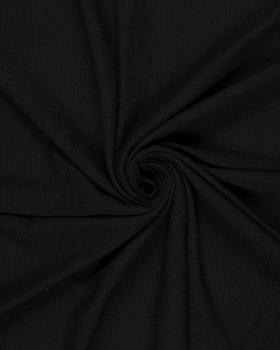 Tissu extensible gaufré uni Noir - Tissushop