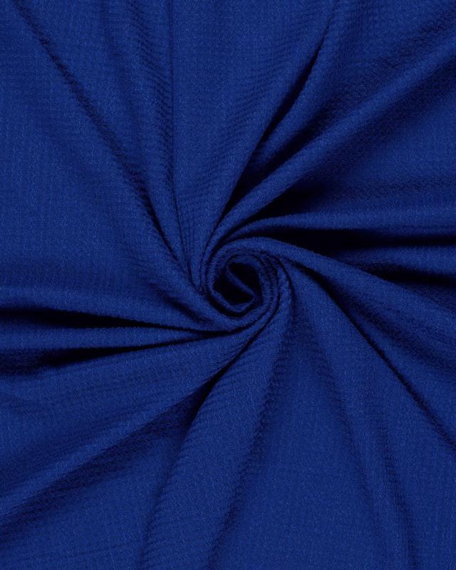 Plain waffle stretch fabric Royal Blue - Tissushop