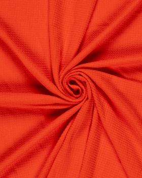 Plain waffle stretch fabric Orange - Tissushop