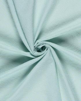 Popeline de Coton Vichy Seersucker Bleu Ciel - Tissushop