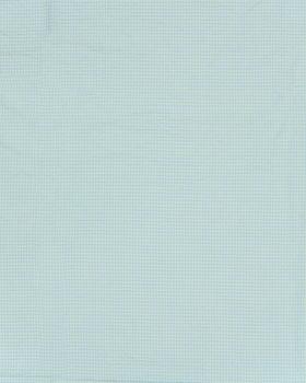 Popeline de Coton Vichy Seersucker Bleu Ciel - Tissushop