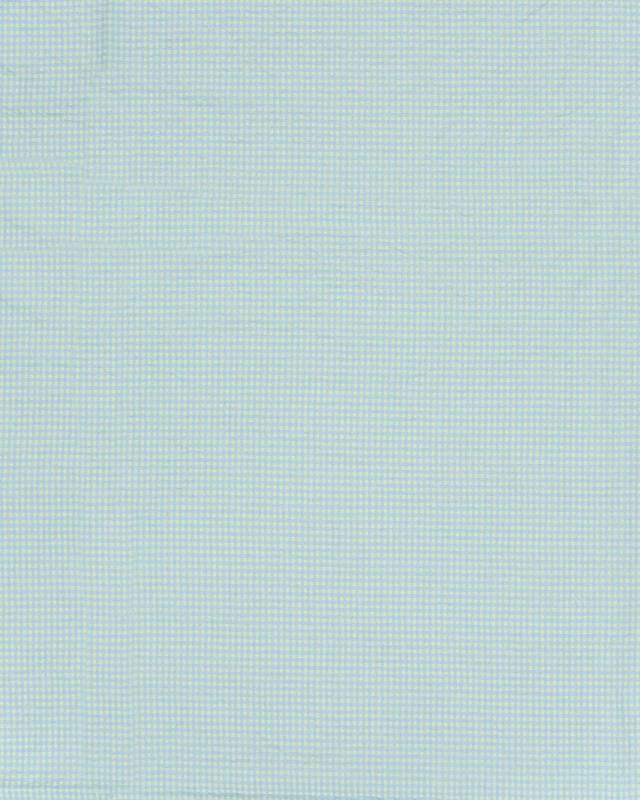 Popeline de Coton Vichy Seersucker Bleu Ciel - Tissushop