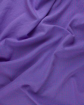 Popeline de Coton Vichy Seersucker Framboise - Tissushop