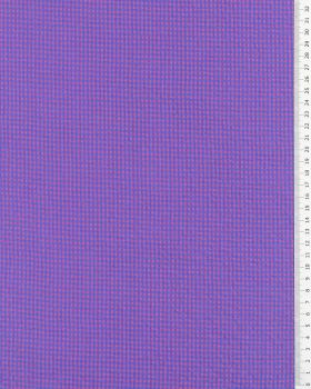 Popeline de Coton Vichy Seersucker Framboise - Tissushop