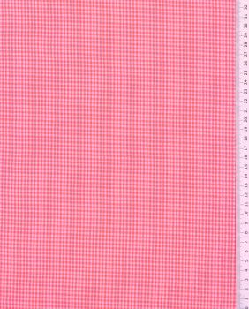 Seersucker Vichy Cotton Popeline Pink - Tissushop