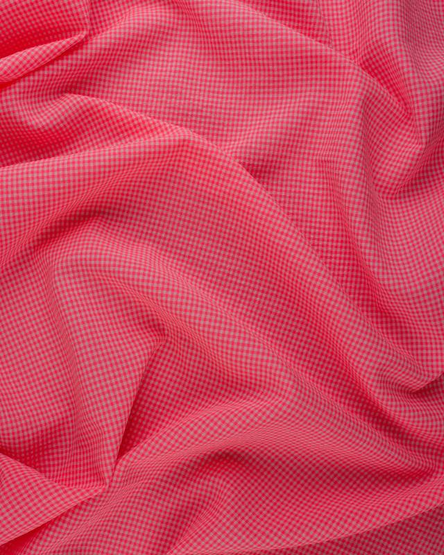 Seersucker Vichy Cotton Popeline Pink - Tissushop