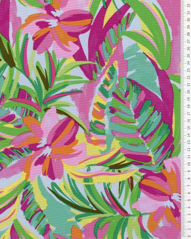 Fluid Ptinted Fabric Assia Green - Tissushop