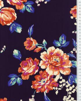 Popeline de Bambou Virginia Bleu Marine - Tissushop