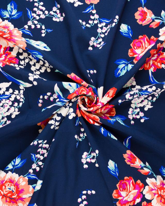 Popeline de Bambou Virginia Bleu Marine - Tissushop