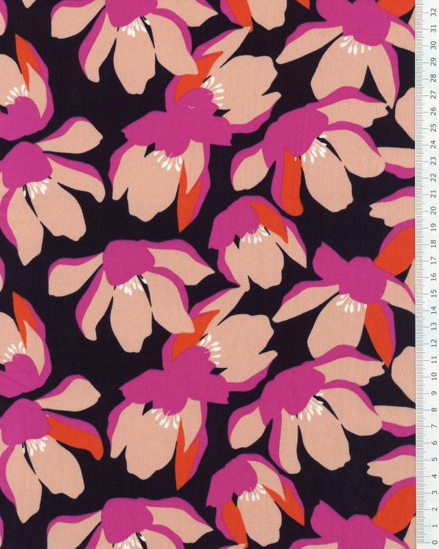 Satin de coton élasthane Lina Rose - Tissushop