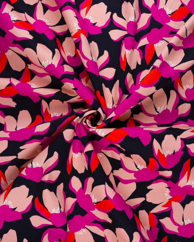 Satin de coton élasthane Lina Rose - Tissushop