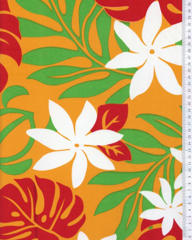 Polynesian Fabric KEA Orange - Tissushop