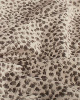 Bengaline Stretch fabric leopard pattern Beige - Tissushop