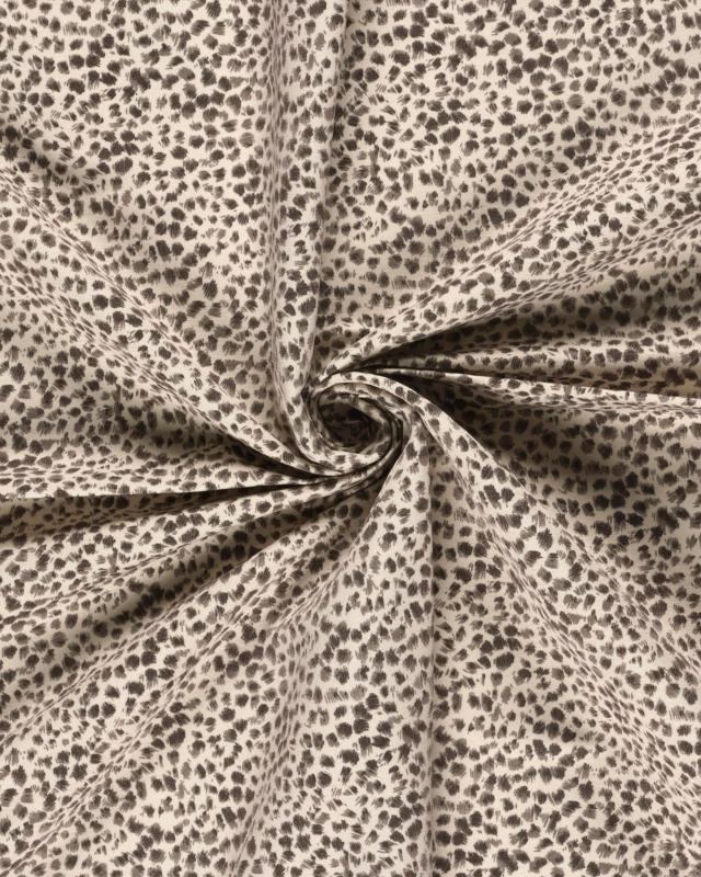 Bengaline Stretch fabric leopard pattern Beige - Tissushop