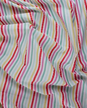Seersucker Fabric Pastel color stripes - Tissushop