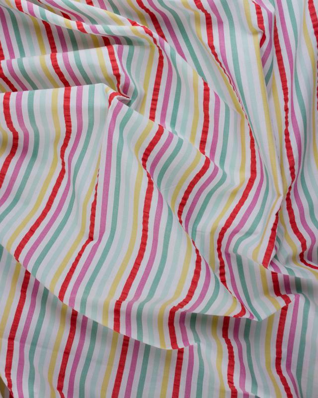 Seersucker Fabric Pastel color stripes - Tissushop