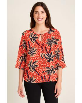 Muslin fabric printed Palmtrees - Tissushop