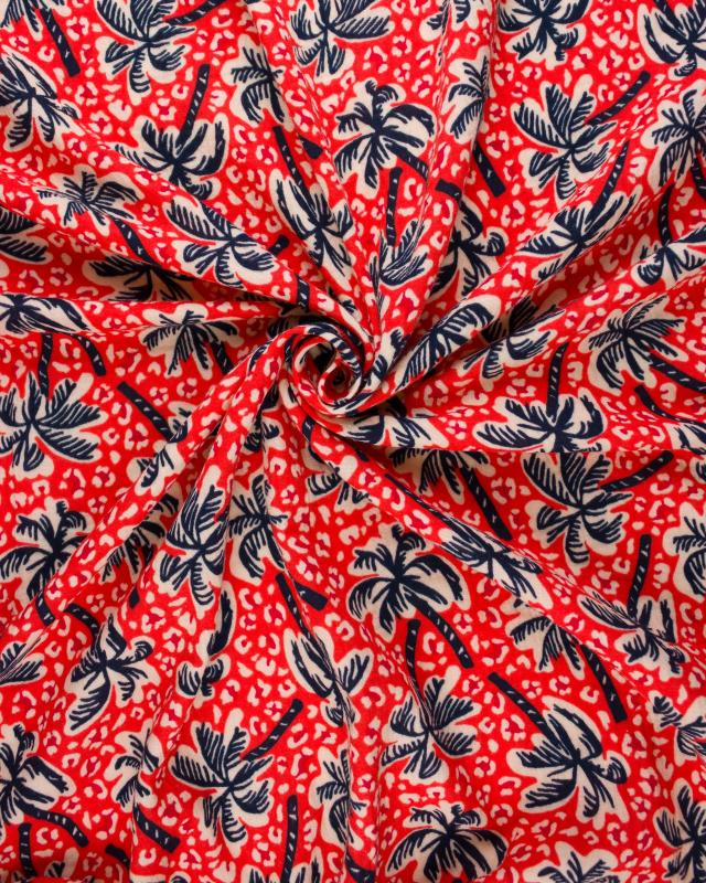 Muslin fabric printed Palmtrees - Tissushop