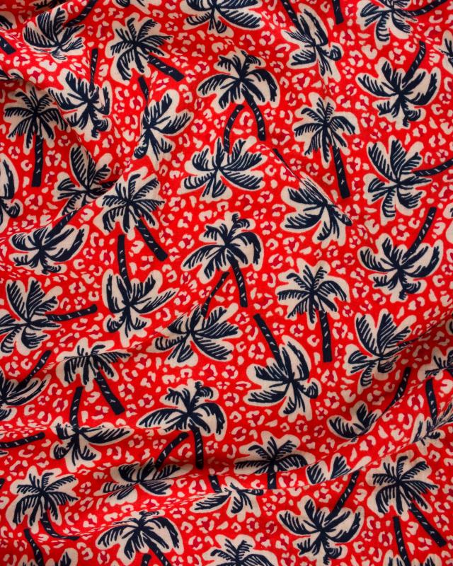 Muslin fabric printed Palmtrees - Tissushop