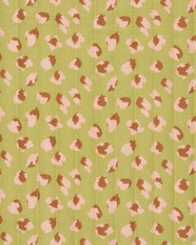 Muslin Bounded Fabric Reversible Printed Flowers and Leopard - Tissushop
