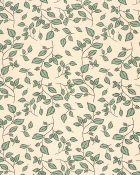Double gauze leaves pattern in 150 cm width - Tissushop