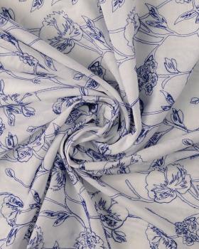 Voile de Coton Brodé Blanc - Tissushop