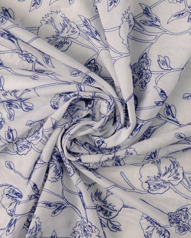 Embroidered Cotton Veil White - Tissushop