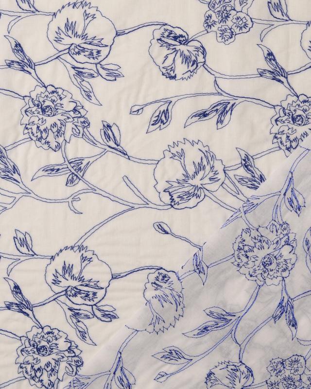 Embroidered Cotton Veil White - Tissushop