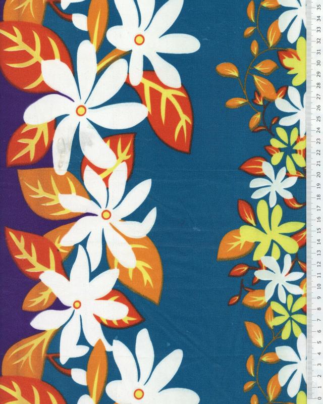 Polynesian Fabric KELA Blue - Tissushop
