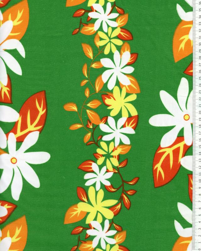 Polynesian Fabric KELA Green - Tissushop