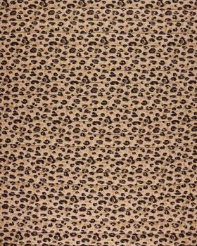 Double gaze matelassée réversible léopard Beige - Tissushop