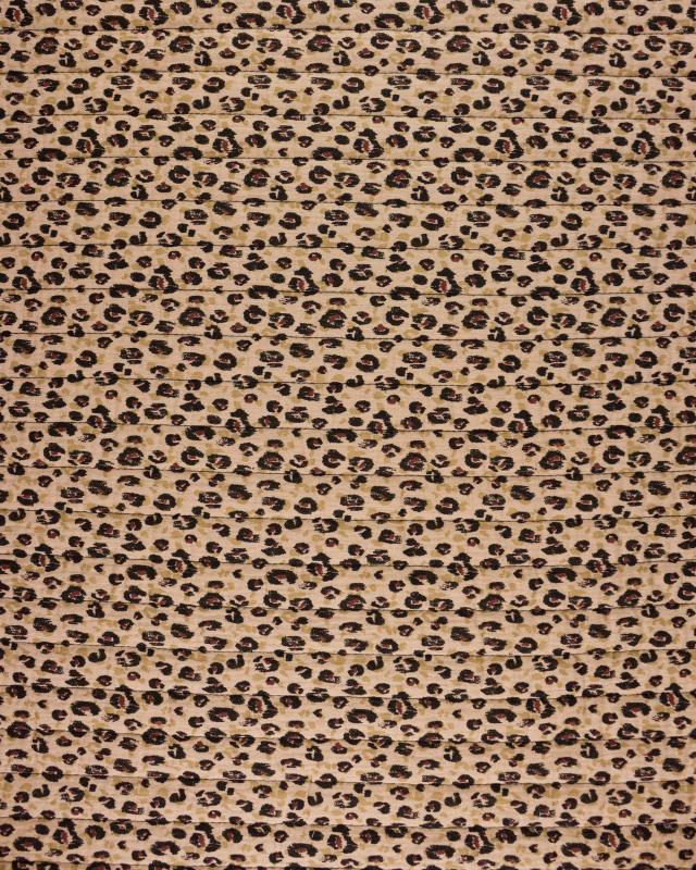 Double gaze matelassée réversible léopard Beige - Tissushop