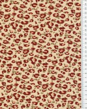 Coton enduit léopard Karli Beige - Tissushop