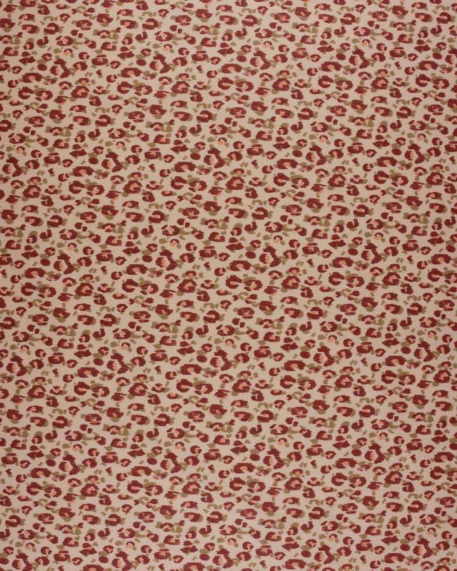 Coton enduit léopard Karli Beige - Tissushop