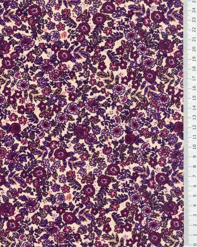 Coton enduit Barbara Violet - Tissushop