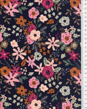 Olga Coated Cotton Navy Blue - Tissushop