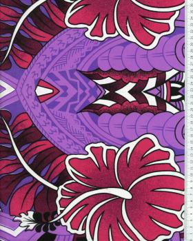 Polynesian Fabric TIHARA Purple - Tissushop