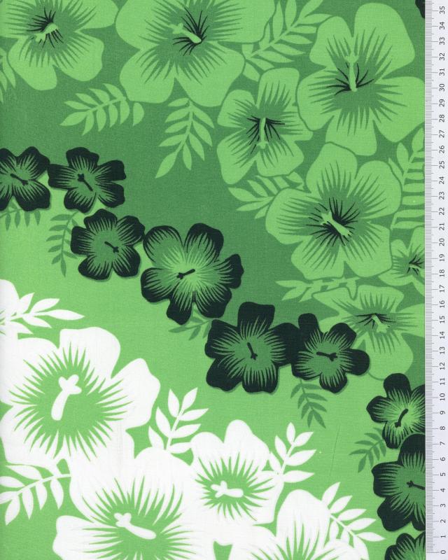 Polynesian Fabric MAEATA Green - Tissushop