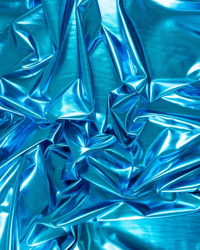 Lycra Foiled Turquoise Blue - Tissushop